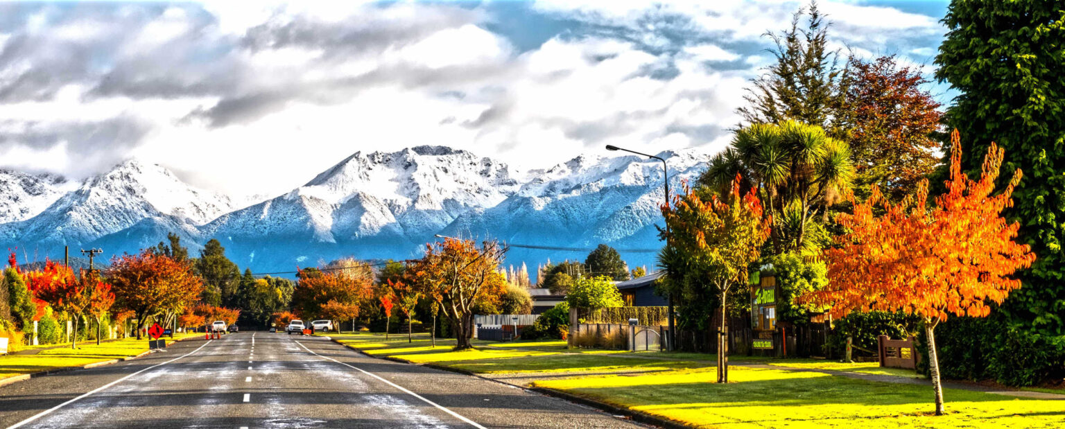 Te Anau main street, New Zealand