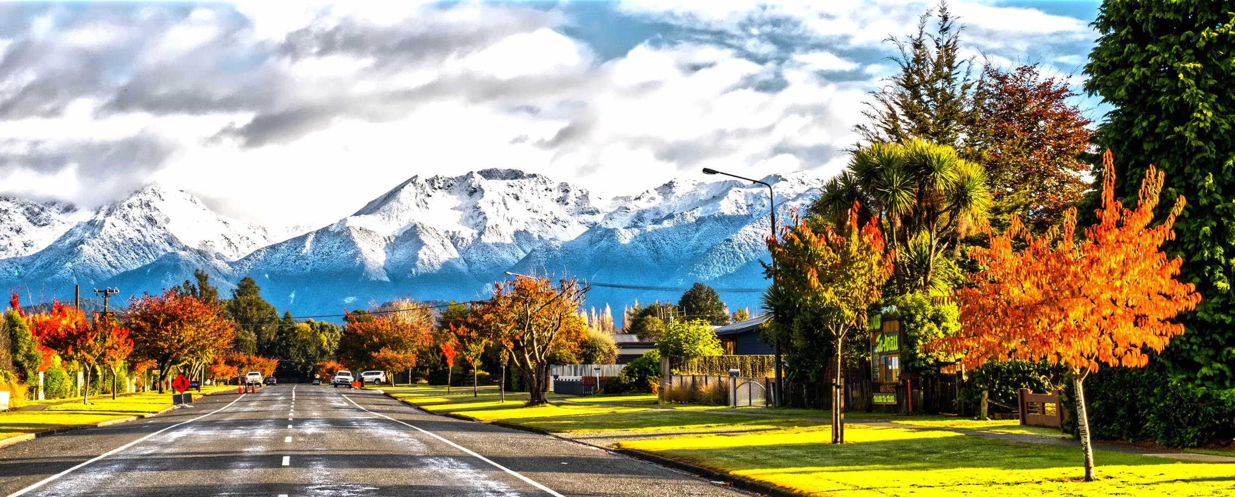 Te Anau main street, New Zealand