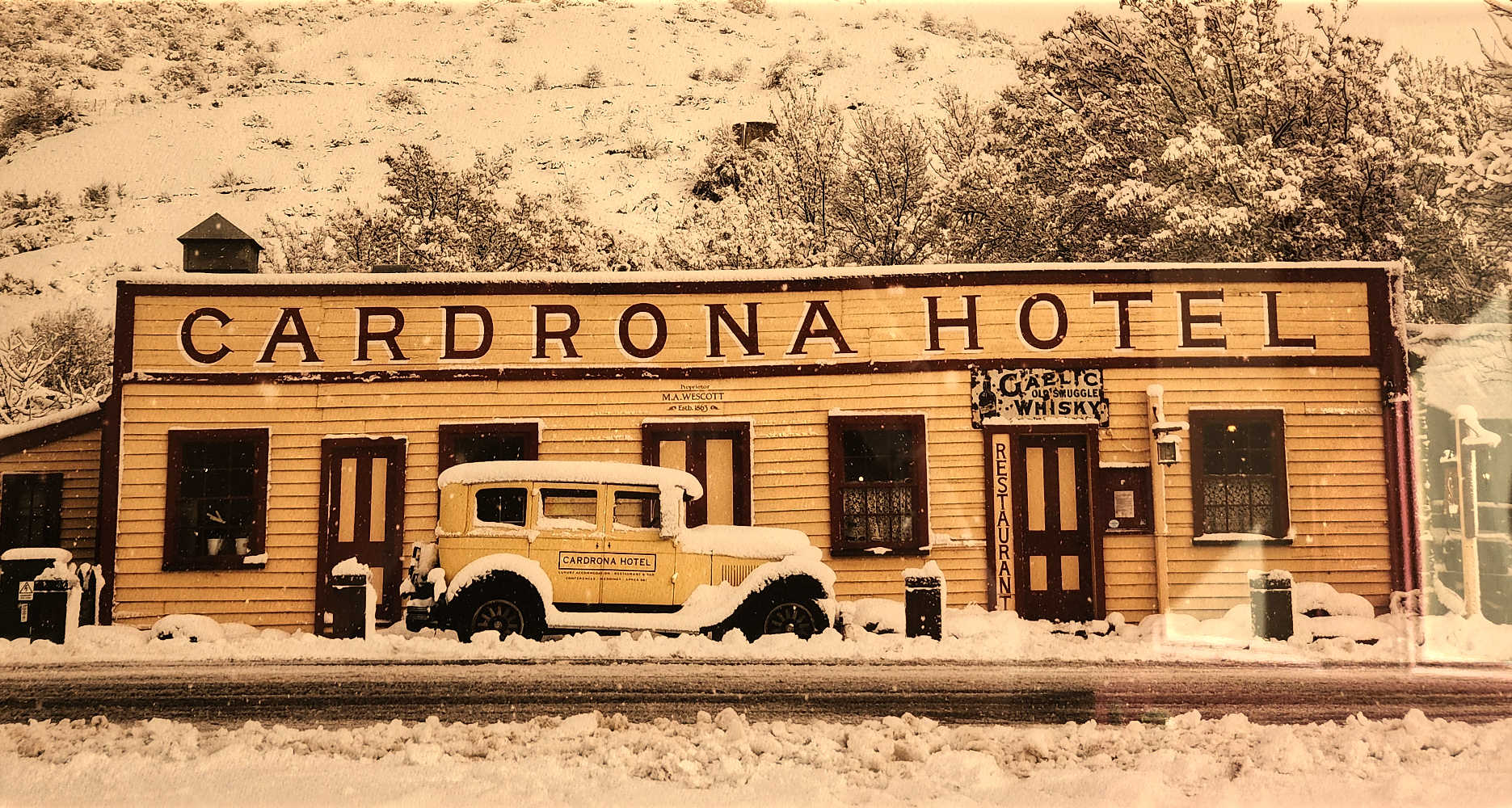 Cardrona Hotel Wanaka winter snow, South Island, New Zealand