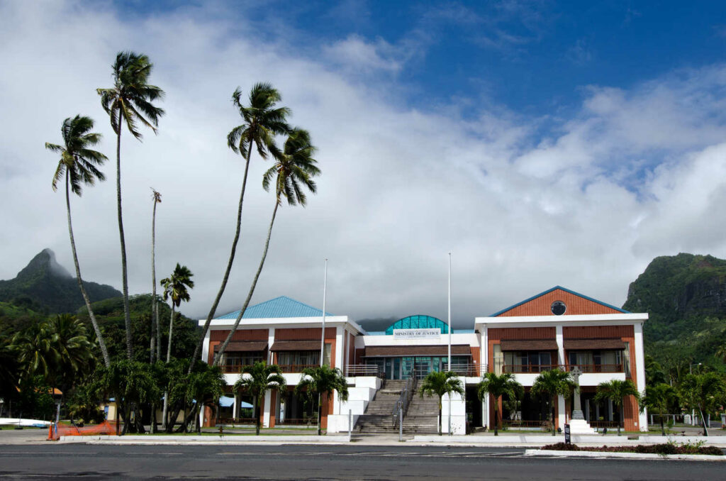 Cook Islands Minister of Justice building in Avarua Rarotonga, New Zealand