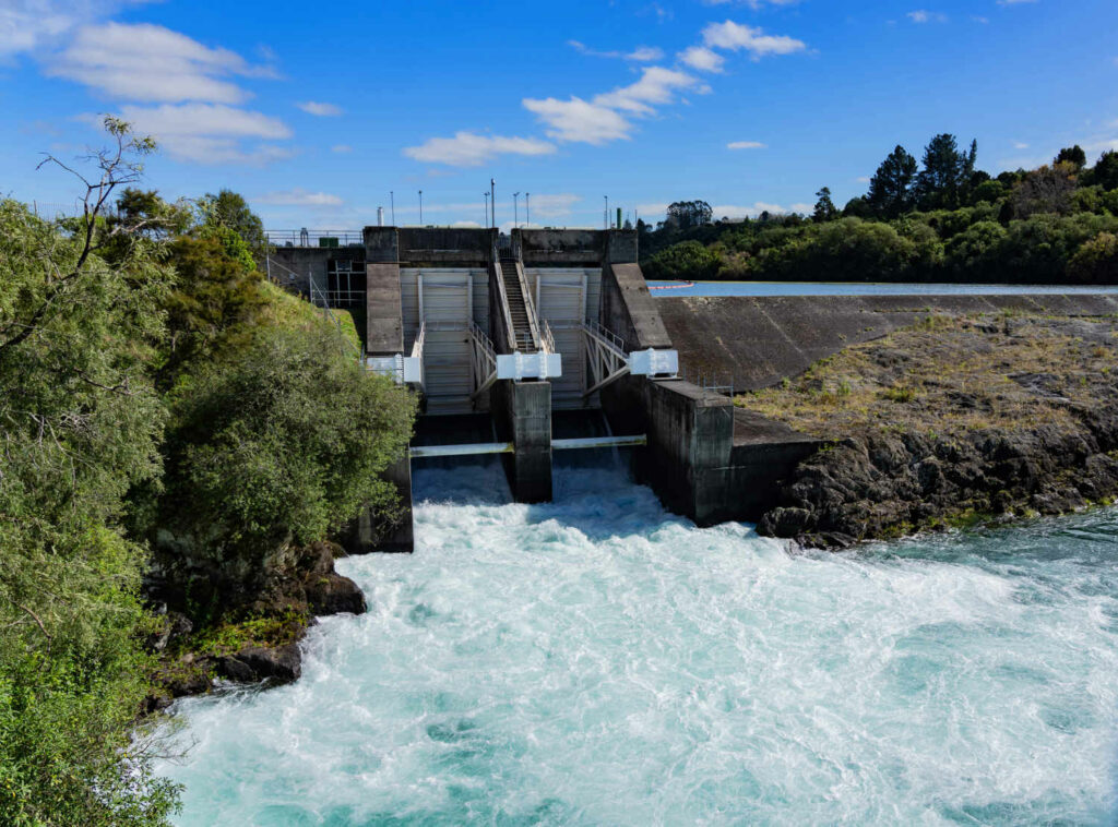 Dam gates at Aratiatia Taupo, NZ