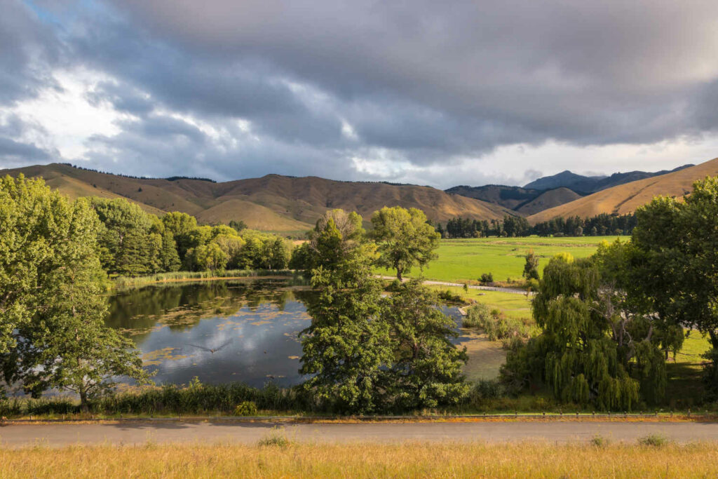 Taylor dam near Blenheim town in South Island, New Zealand