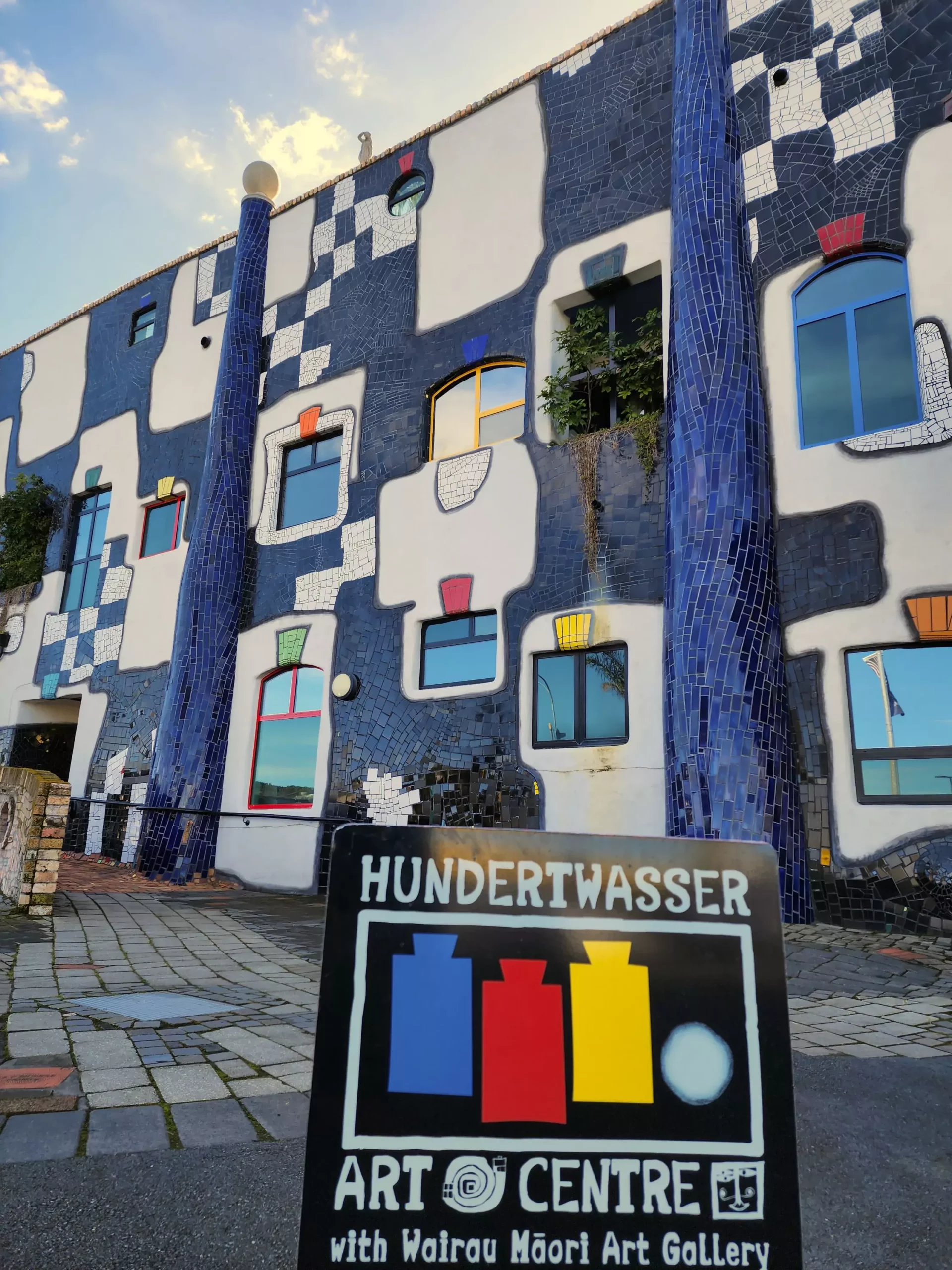 Hundertwasser Art Centre display board Whangarei Northland NZ