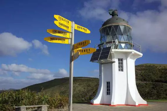 Lighthouses Cape Reinga, tip of North Island, New Zealand