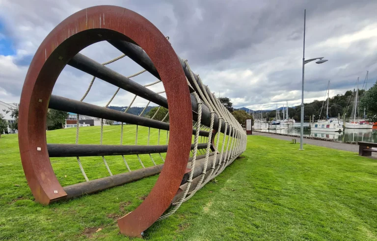 Punga art installation Hatea River Walk Northland NZ