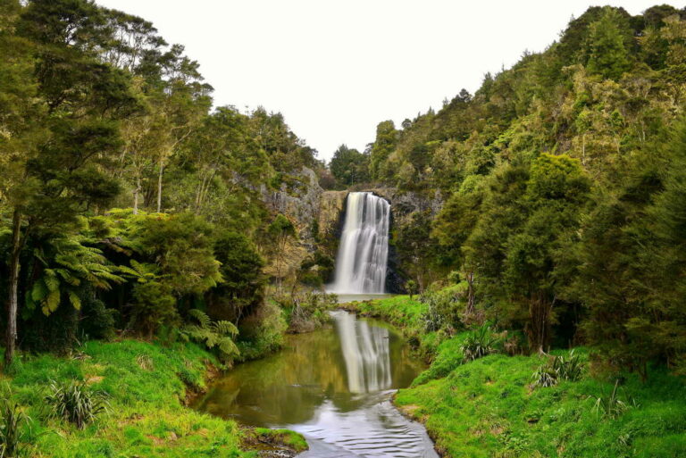Hunua falls in Hunua Ranges Regional Park in New Zealand