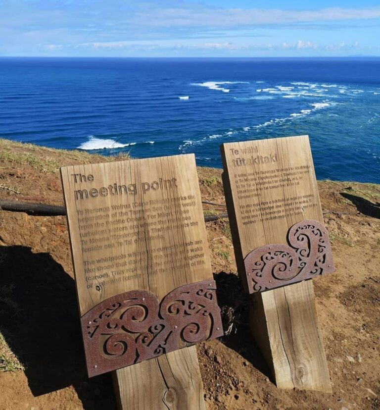 Cape Reinga, the meeting point of Pacific Ocean and Tasman Sea @maymaychiong