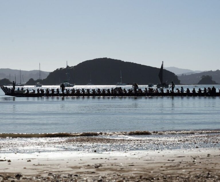 Ngatokimatawhaorua paddled on Waitangi Day, Waitangi Treaty Grounds, Northland @waitangitreatygrounds